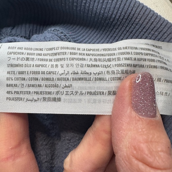 Hollister Pullover Small Blue Hooded Long Sleeve Sweatshirt Womens Y2K 0157 - Picture 7 of 8